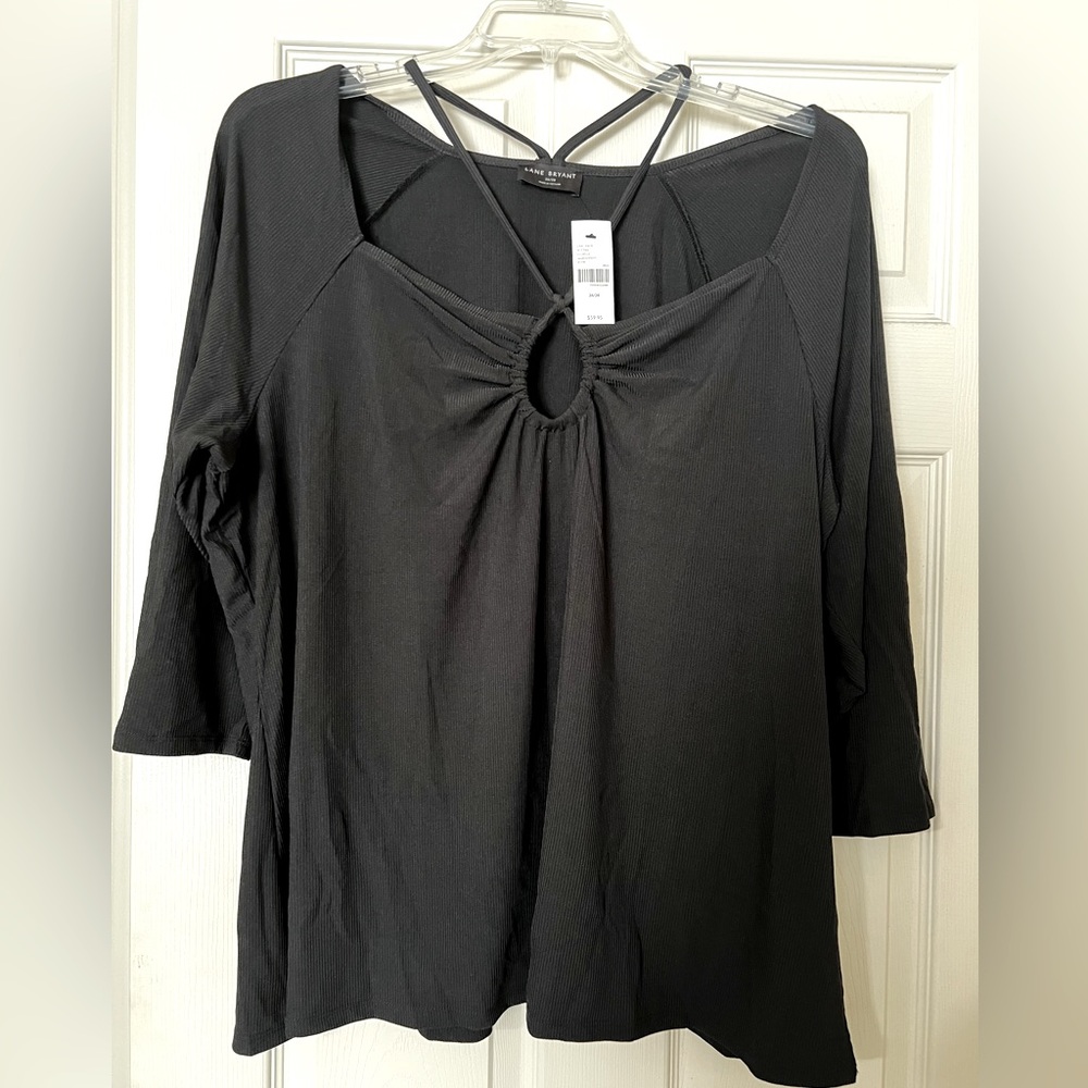 NWT Lane Bryant Keyhole Criss Cross Top - 26/28